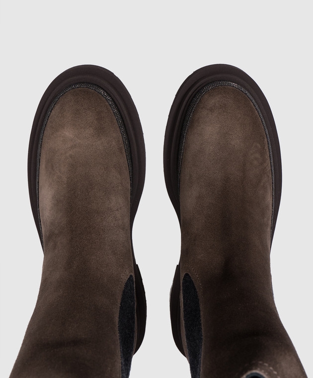 Brunello Cucinelli Boot Chelsea có xích Monil