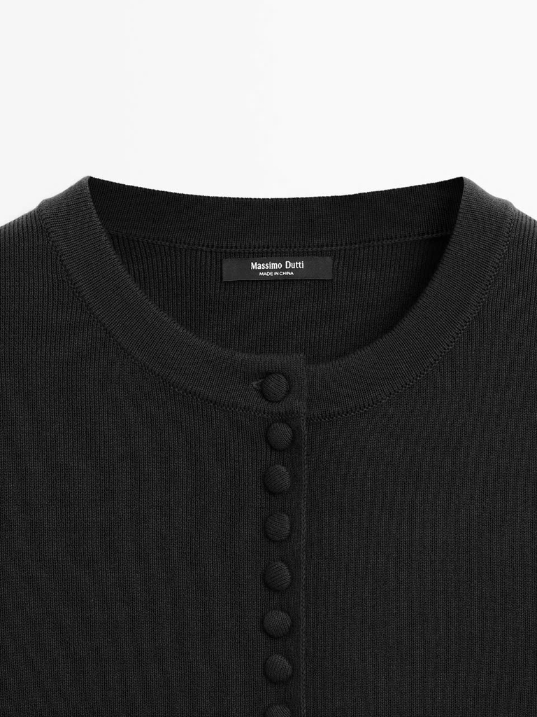 ÁO CARDIGAN DỆT KIM CỘC TAY COTTON