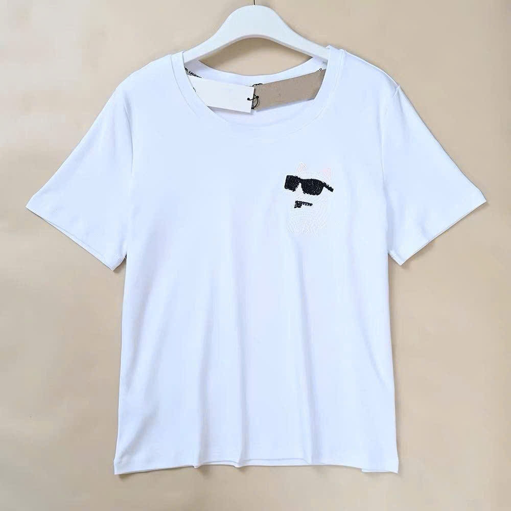 Tshirt Karl viền cổ dáng basic 2 màu
