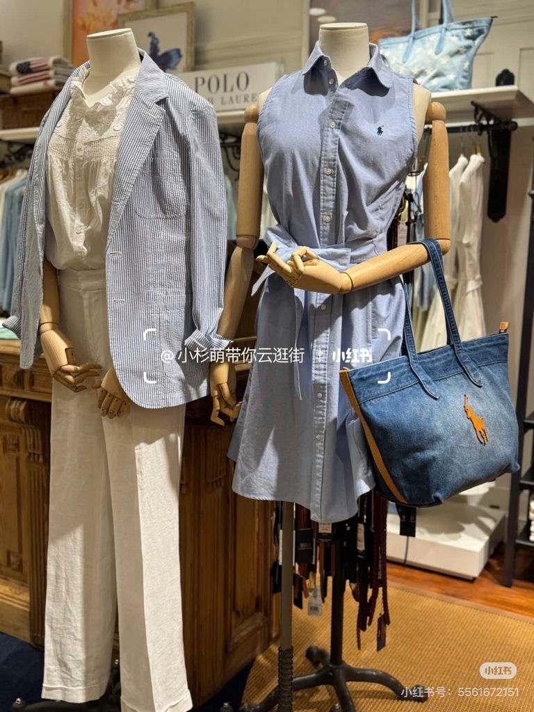 Túi tote denim Polo thêu ngựa