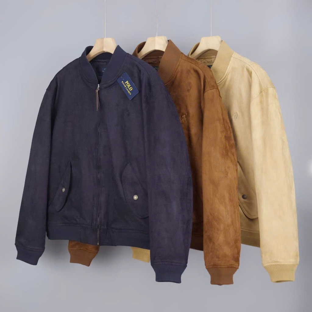 Jacket Polo RL da lộn trần bông 3 màu