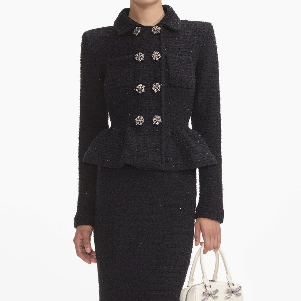 ĐẦM MIDI PEPLUM KẾT CẤU ĐEN