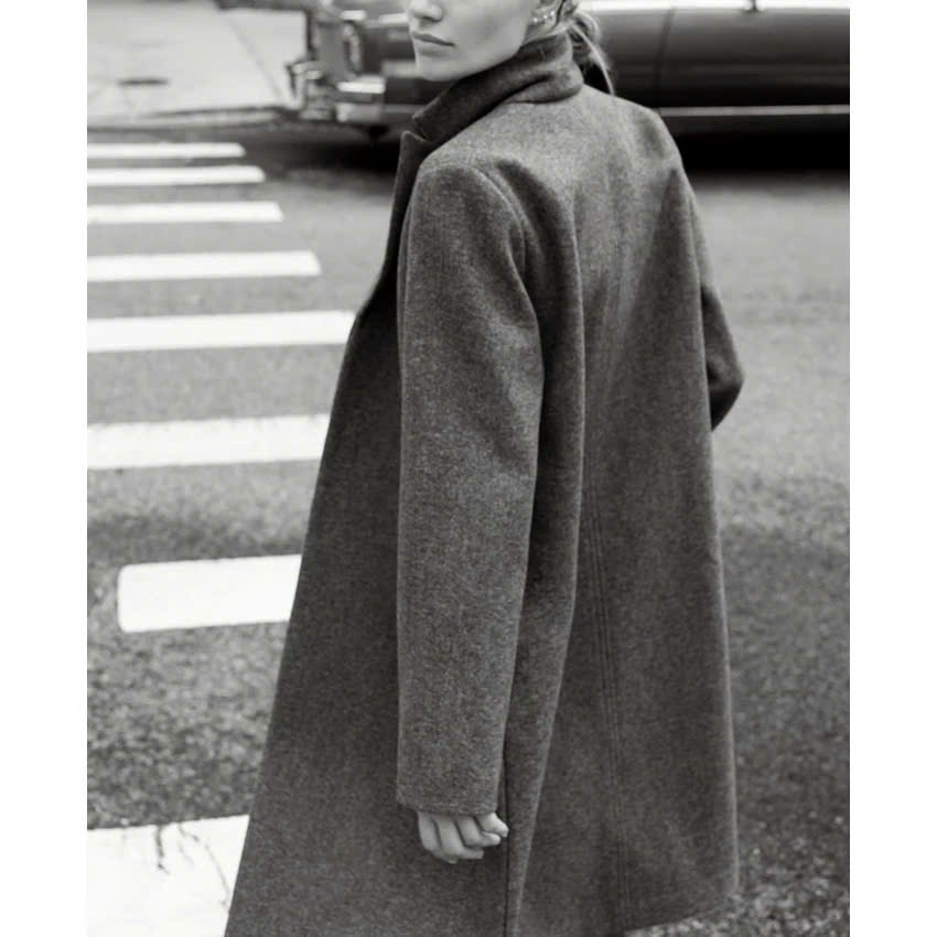 Trenchcoat dạ ép Zara dáng dài
