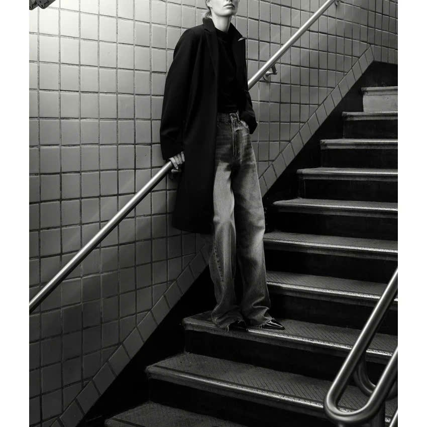 Trenchcoat dạ ép Zara dáng dài