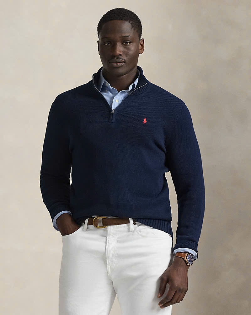 Áo len cotton có khóa kéo