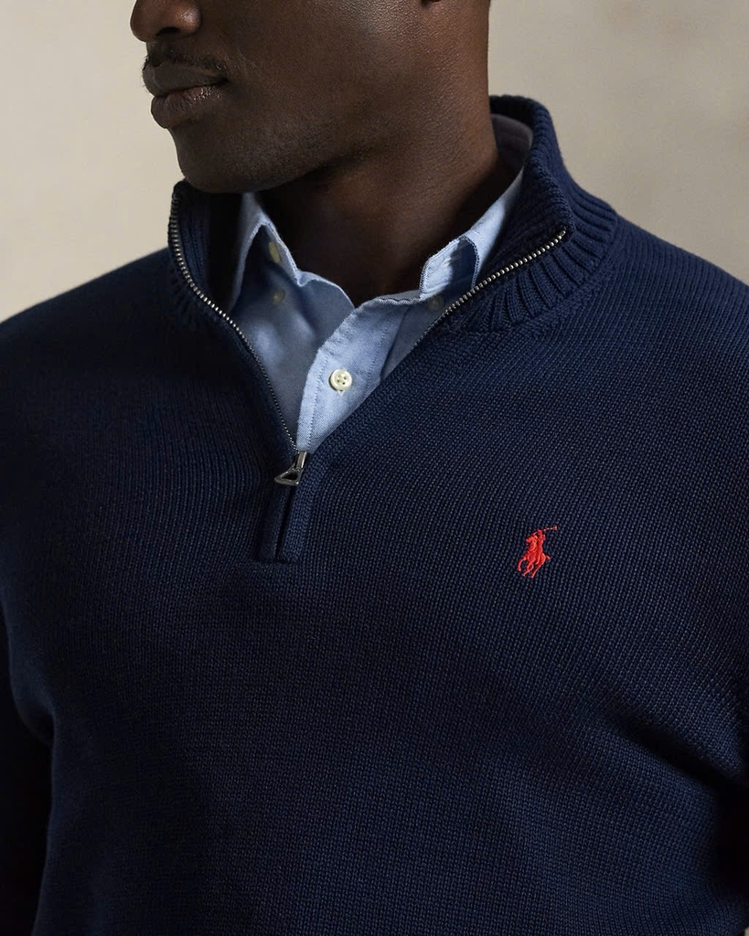 Áo len cotton có khóa kéo