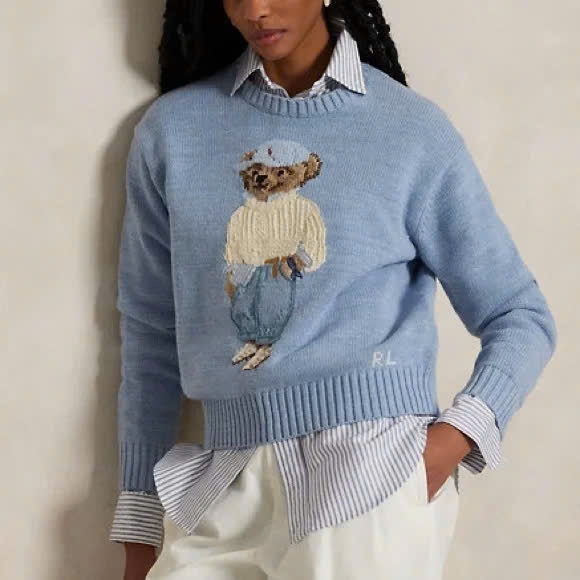 Áo len cổ tròn Polo Bear