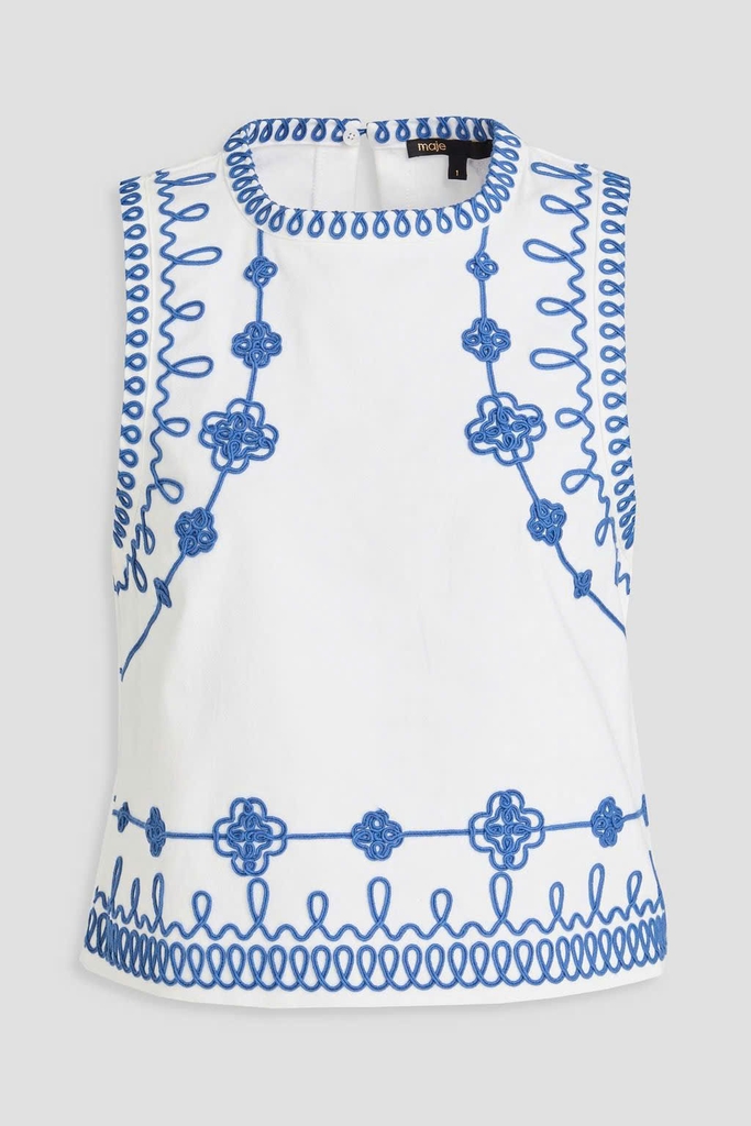 Áo Maje tanktop thêu xanh