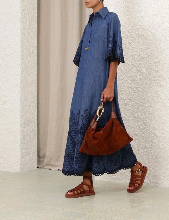 Váy denim thêu Coco