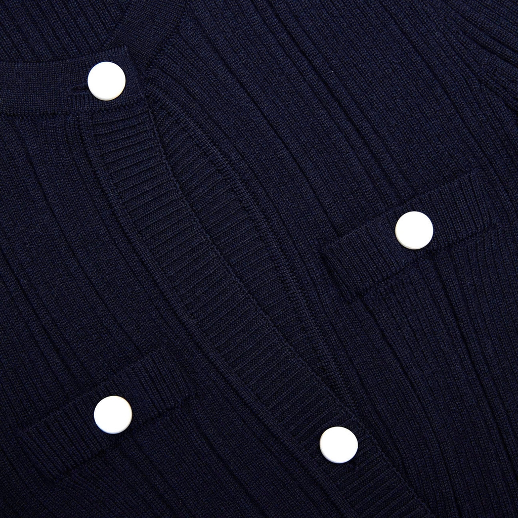 Áo len dệt kim màu xanh navy