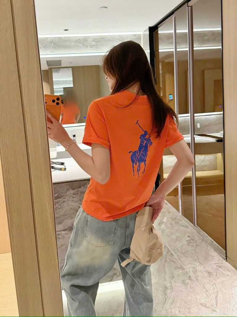Tshirt POLO cổ tròn logo lưng 3 màu