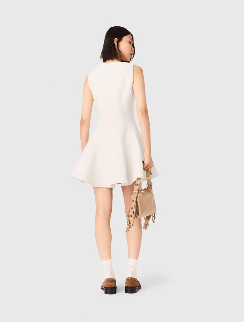 Váy vải tweed ngắn xòe