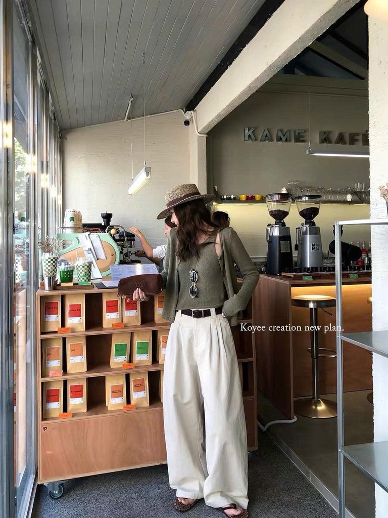 Quần khaki suông T-Flatform lưng chun kèm belt 3 màu (JW116169)