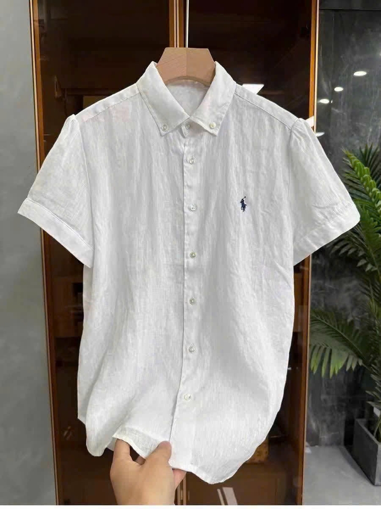 Sơ mi Polo ngắn tay linen 4 màu