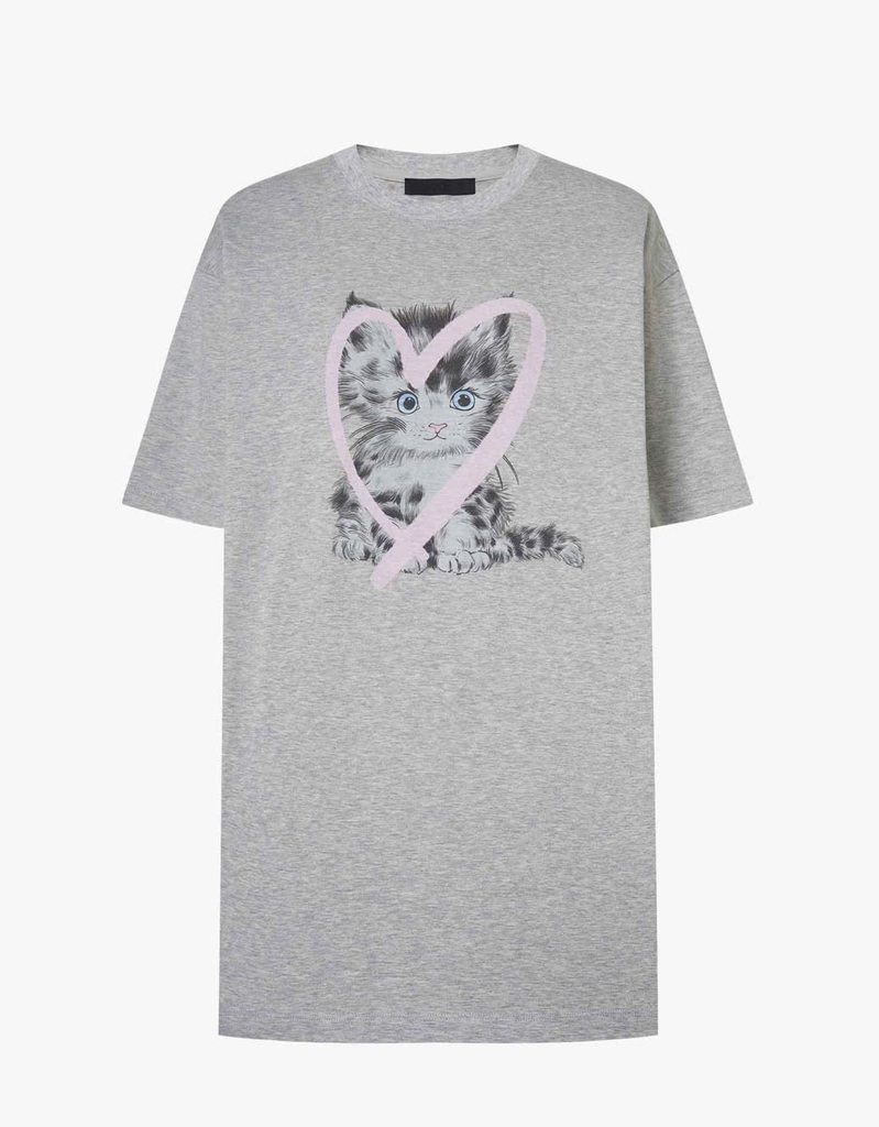 ÁO THUN IN HÌNH MÈO BẰNG VẢI COTTON