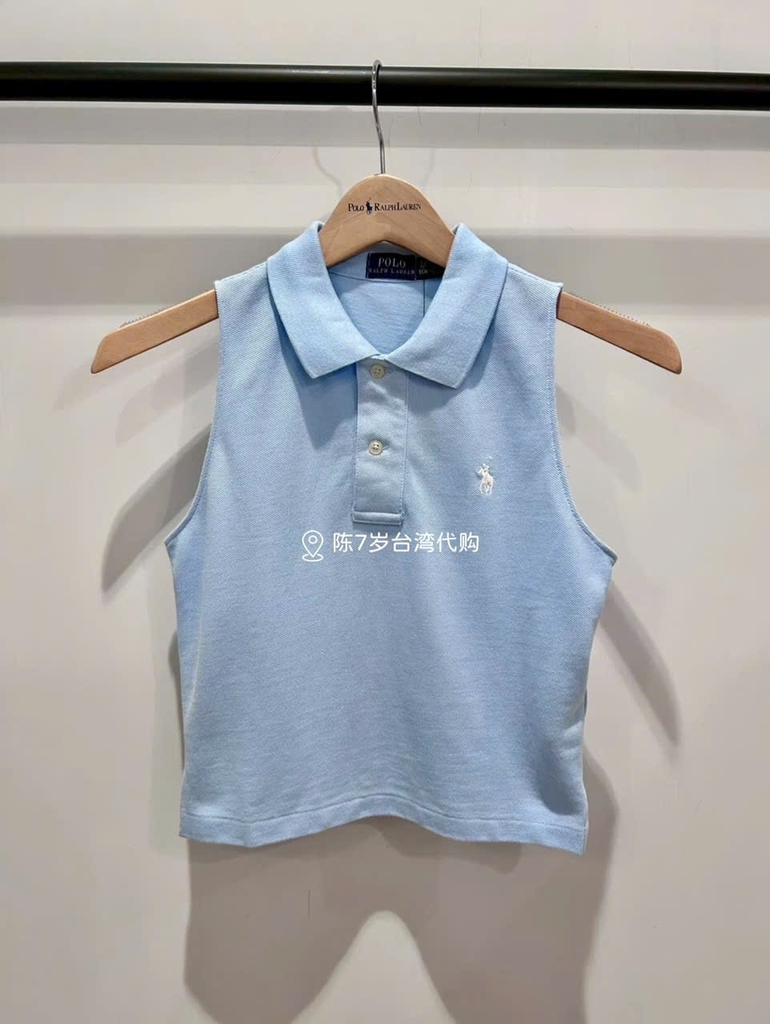 Áo sát nách Polo RL cổ bẻ 100% cotton 3 màu