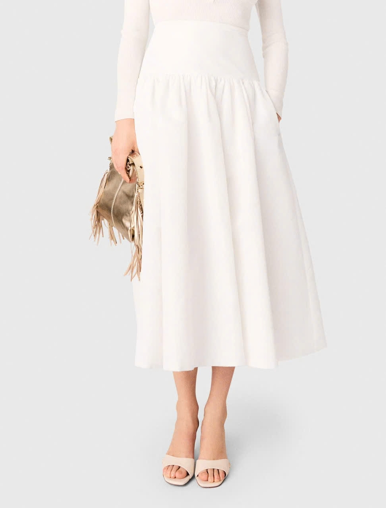 Váy dài bằng vải taffeta (set 2cs tách)
