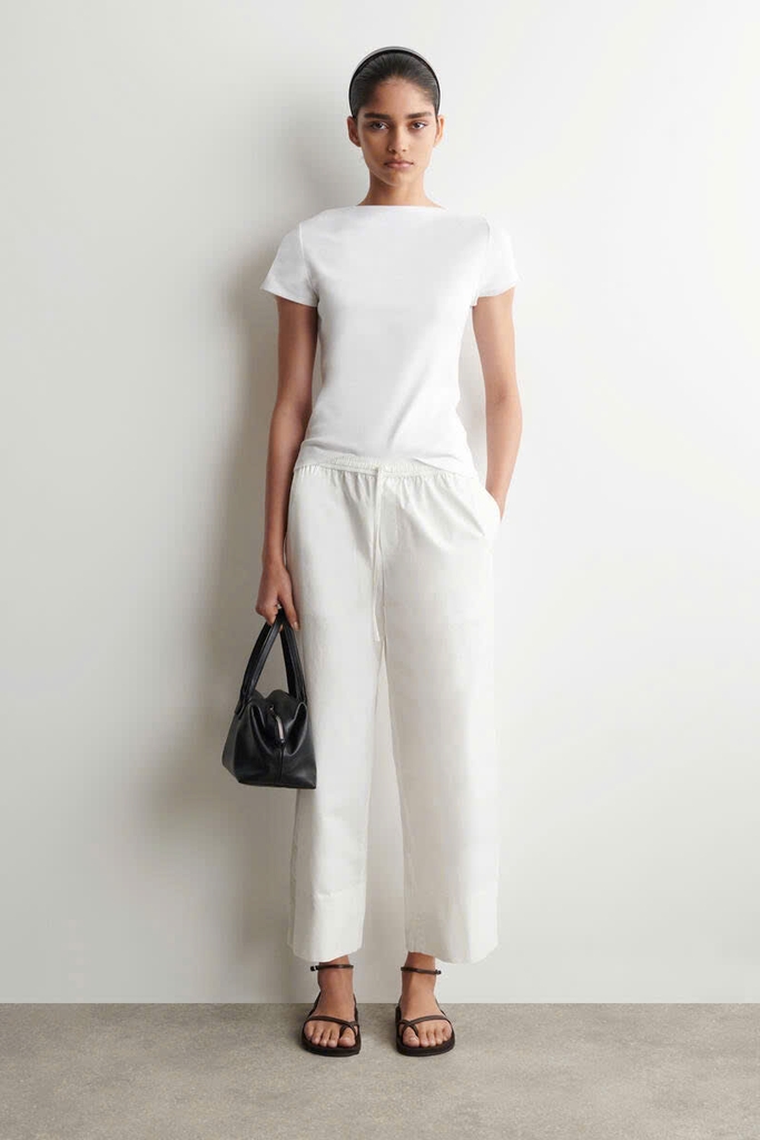 QUẦN ỐNG THẲNG COTTON CÓ DÂY RÚT