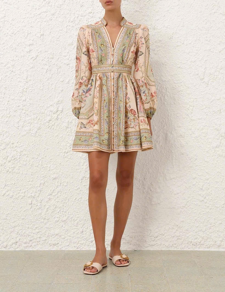 VÁY NGẮN ROSELIGHT CỔ CHỮ V XẺ SÂU