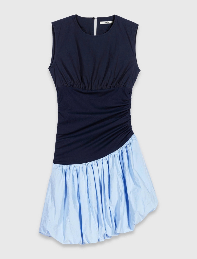 Váy kết hợp vải jersey và cotton