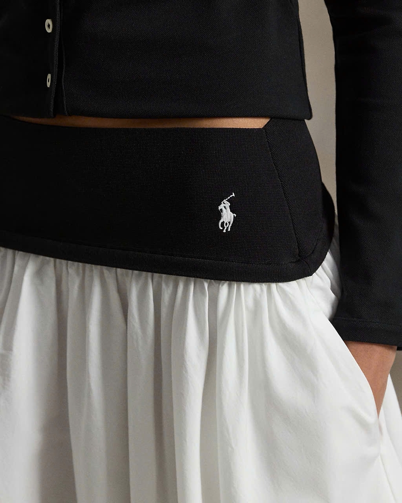Chân váy Polo RL dáng chữ A với cạp quần tương phản