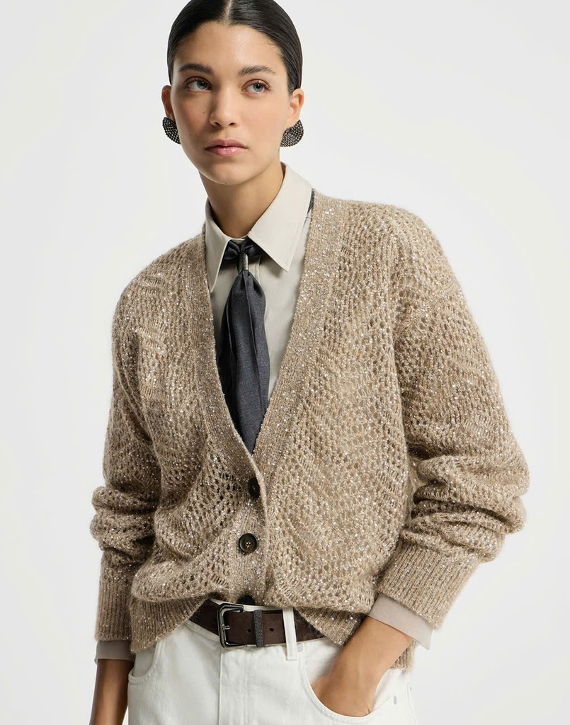 Áo khoác cardigan BRUNELLO hoạ tiết