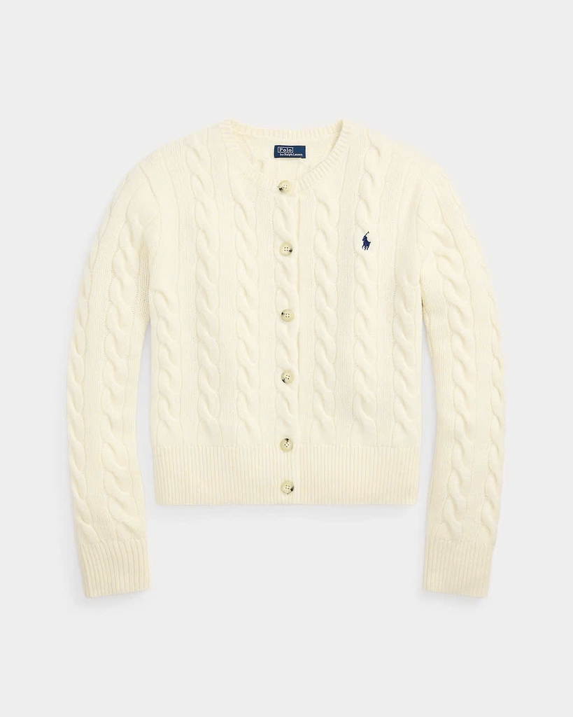 Áo khoác cardigan Polo RL len wool đan kiểu cáp