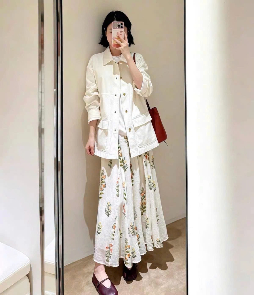 Jacket COS cổ nhung tăm 3 túi trước dáng loose 2 màu