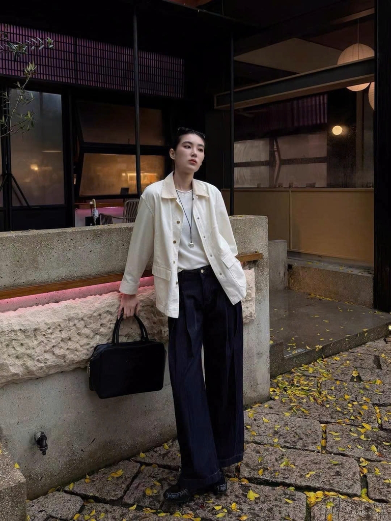 Jacket COS cổ nhung tăm 3 túi trước dáng loose 2 màu