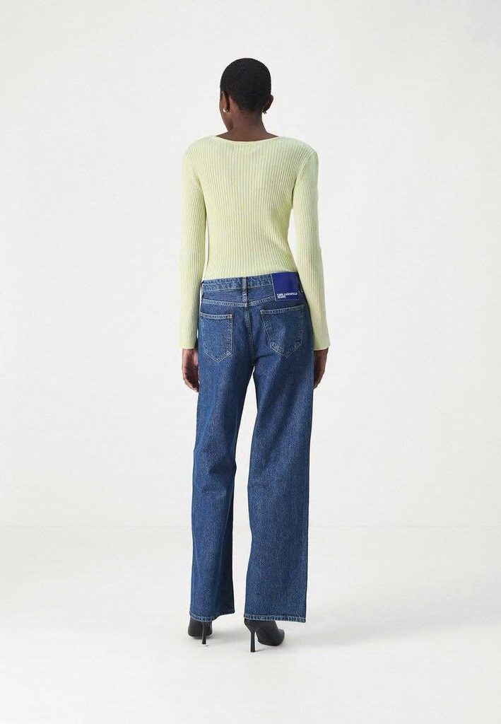 Quần denim KARL màu chàm dáng suông