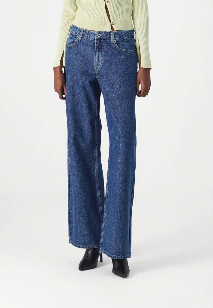 Quần denim KARL màu chàm dáng suông