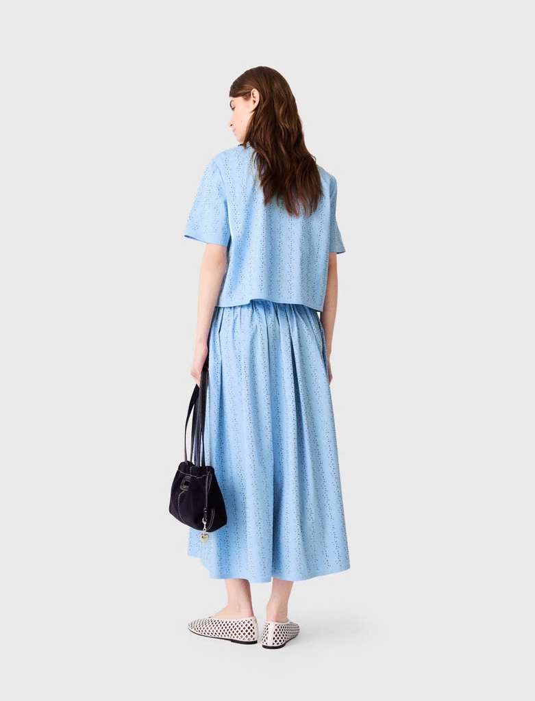 ÁO SƠ MI MAJE COTTON NGẮN TAY ĐÍNH ĐÁ