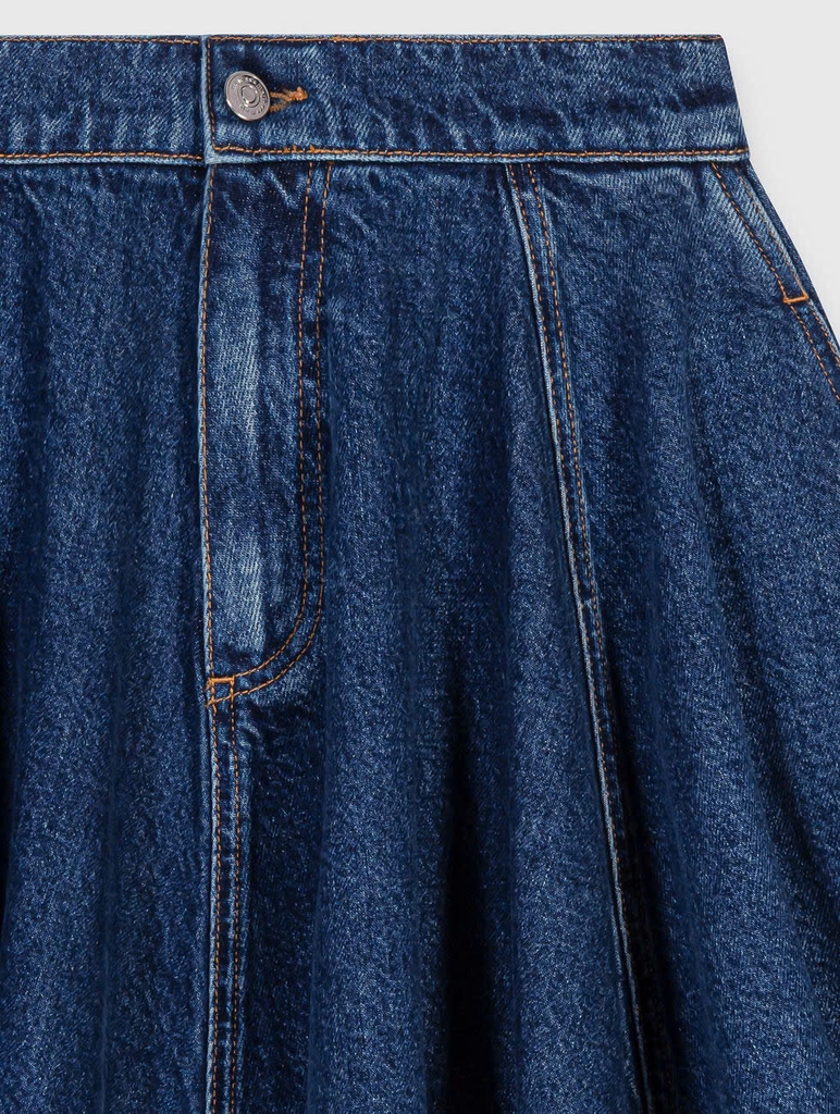 VÁY DENIM MAJE NGẮN XOÈ