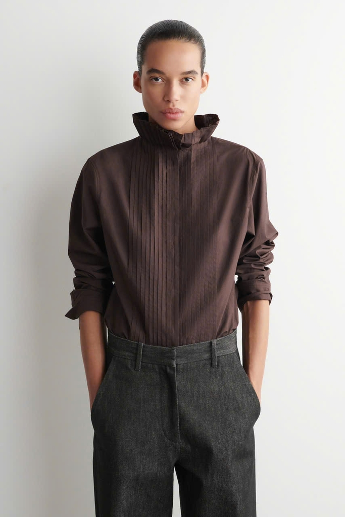 ÁO SƠ MI COS COTTON XẾP LY