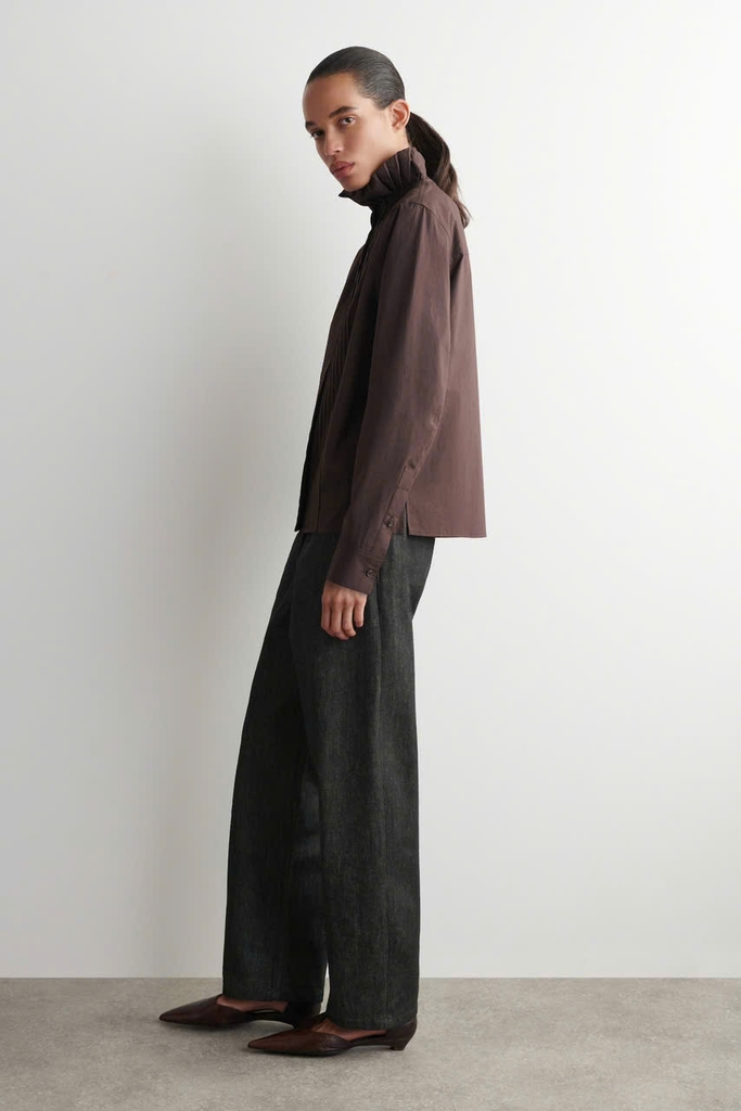 ÁO SƠ MI COS COTTON XẾP LY