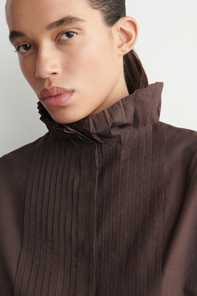 ÁO SƠ MI COS COTTON XẾP LY