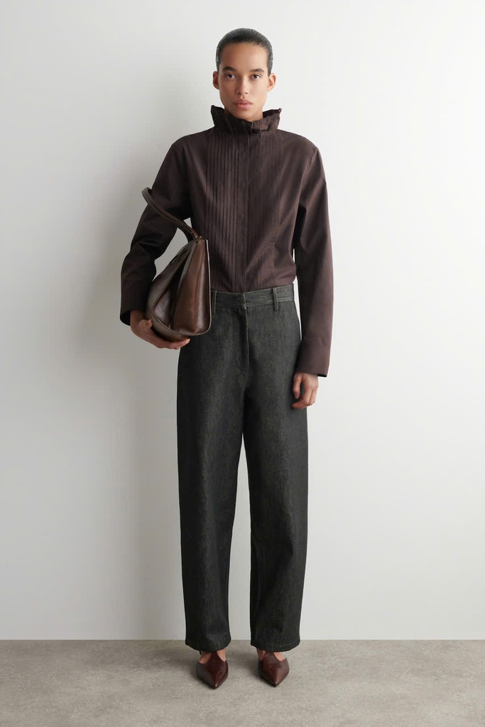 ÁO SƠ MI COS COTTON XẾP LY