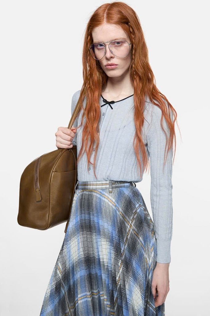 ÁO KHOÁC CARDIGAN ACNES STUDIO LỤA CÓ NƠ