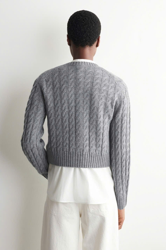 ÁO KHOÁC CARDIGAN COS LEN MERINO DỆT KIM KIỂU DÂY CÁP