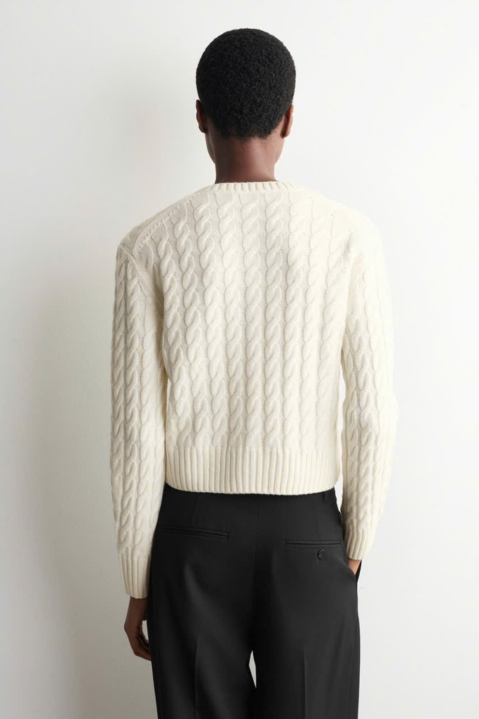 ÁO KHOÁC CARDIGAN COS LEN MERINO DỆT KIM KIỂU DÂY CÁP