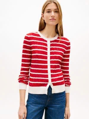 Áo CDG Tommy kẻ ngang cổ tròn 2 màu