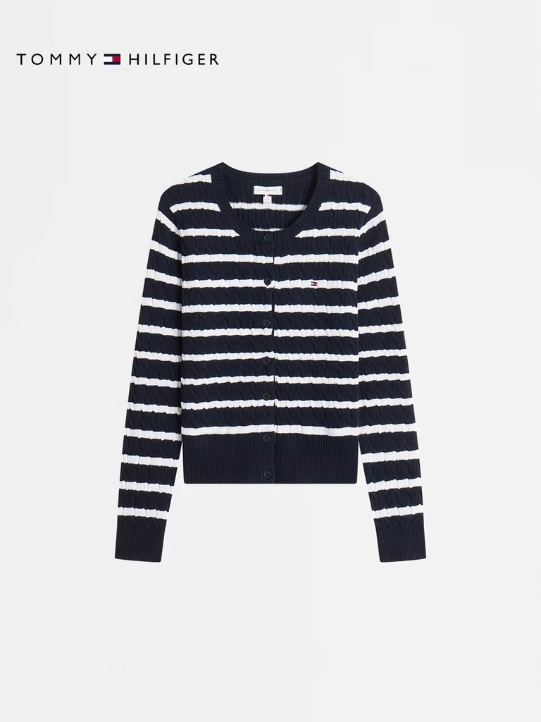 Áo CDG Tommy kẻ ngang cổ tròn 2 màu
