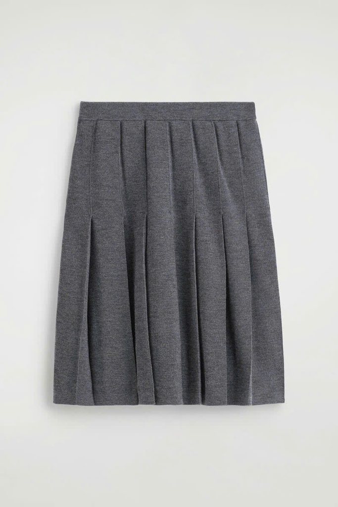 CHÂN VÁY MIDI COS XẾP LY BẰNG LEN MERINO