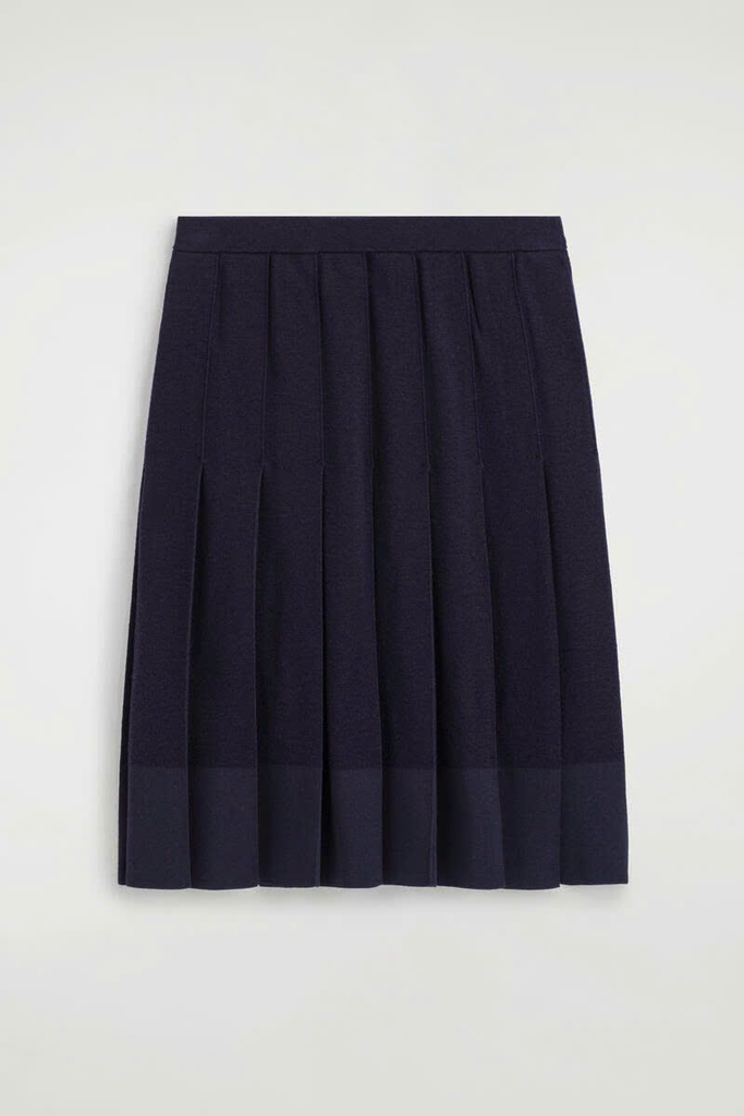 CHÂN VÁY MIDI COS XẾP LY BẰNG LEN MERINO