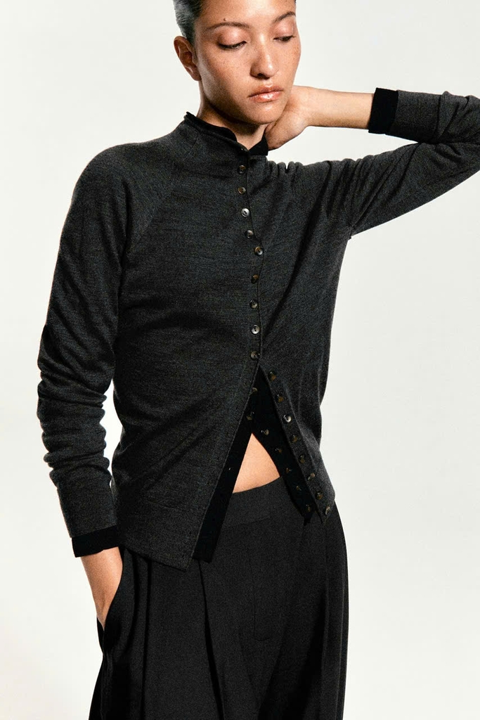 ÁO KHOÁC CARDIGAN COS CỔ CAO BẰNG LEN MERINO
