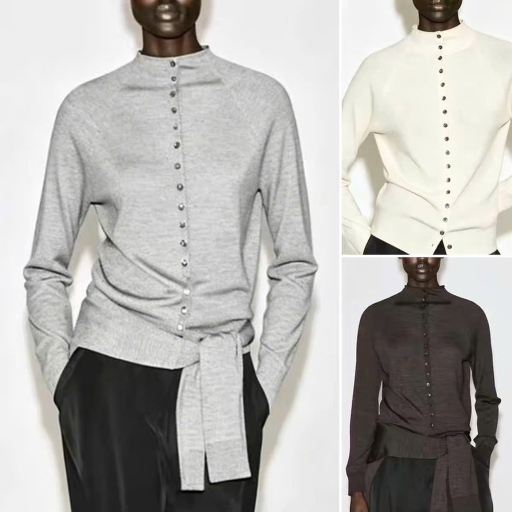 ÁO KHOÁC CARDIGAN COS CỔ CAO BẰNG LEN MERINO