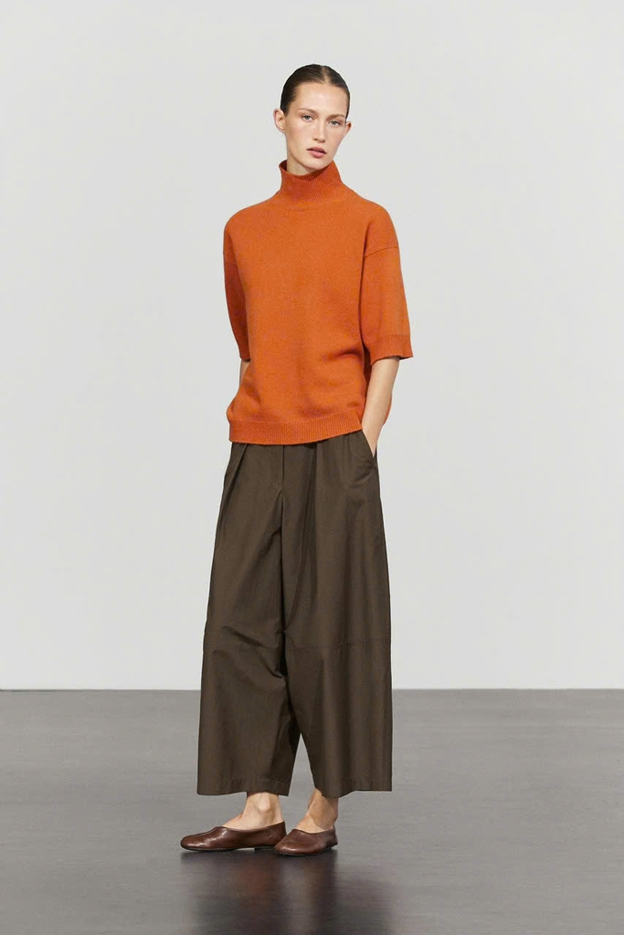 Áo len dệt kim MASSIMO DUTTI tay ngắn dáng rộng