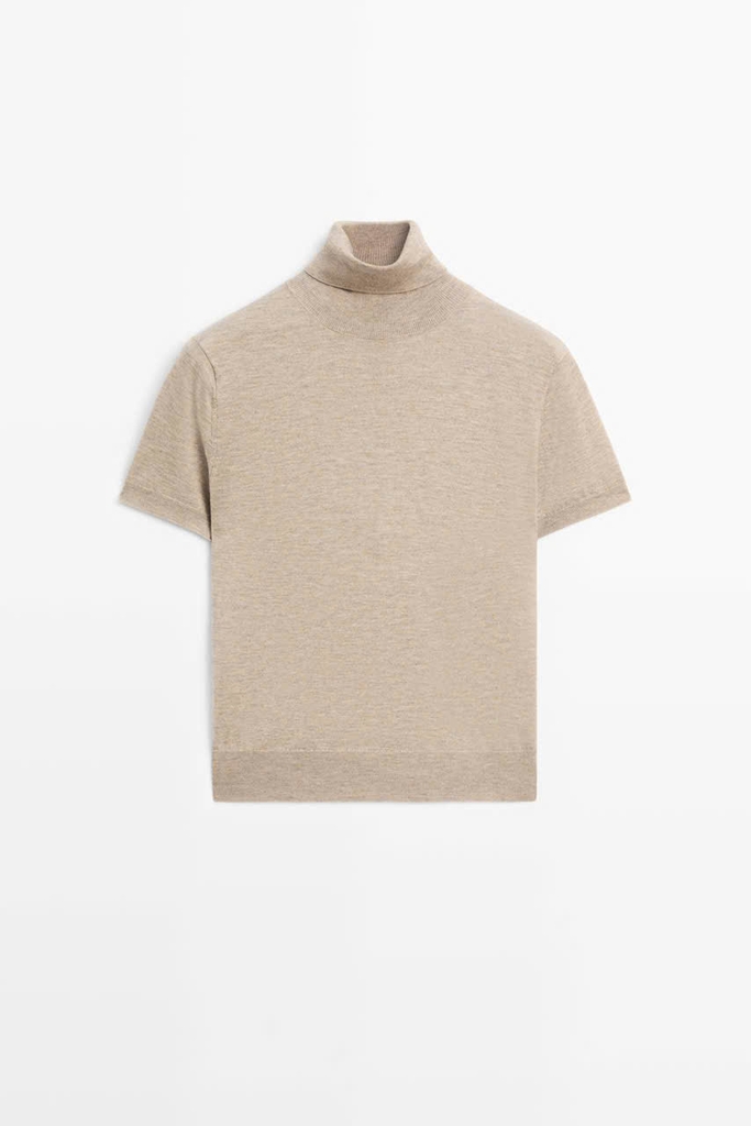 ÁO LEN MASSIMO DUTTI DỆT KIM CỔ LỌ