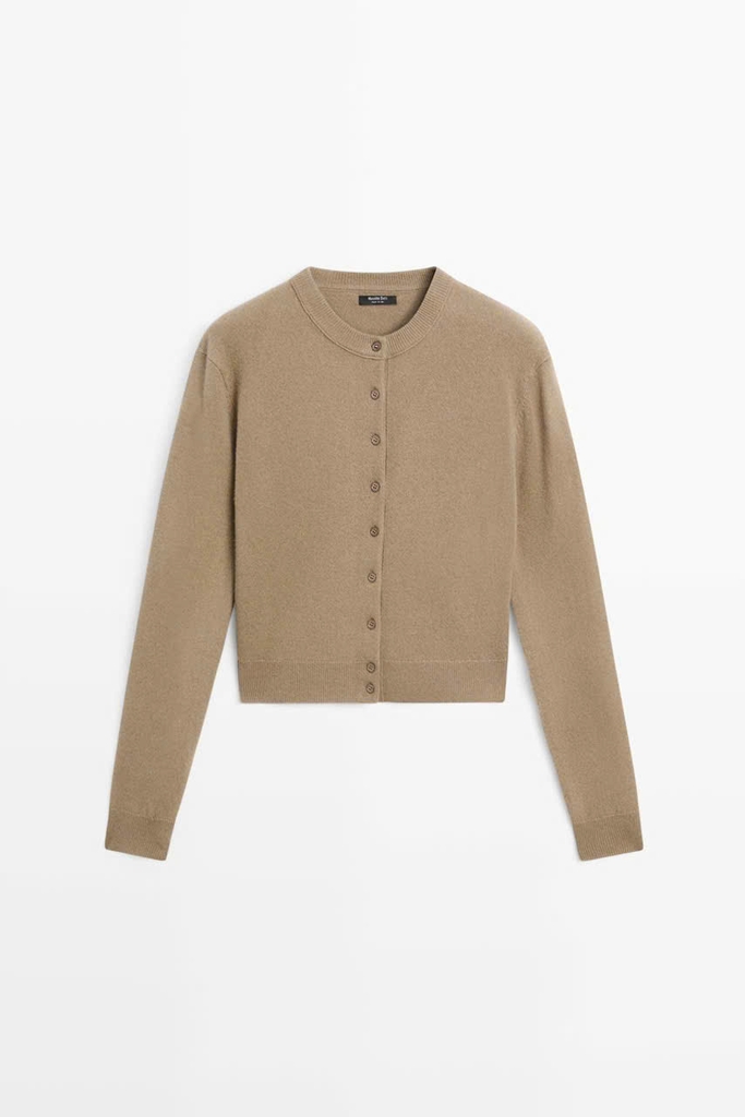 ÁO CARDIGAN MASSIMO DUTTI CHI TIẾT KHUY