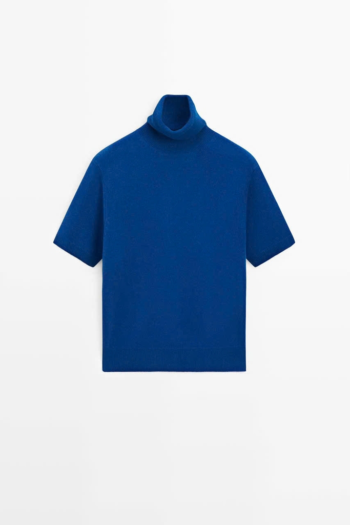 ÁO LEN MASSIMO DUTTI DỆT KIM CỔ LỌ